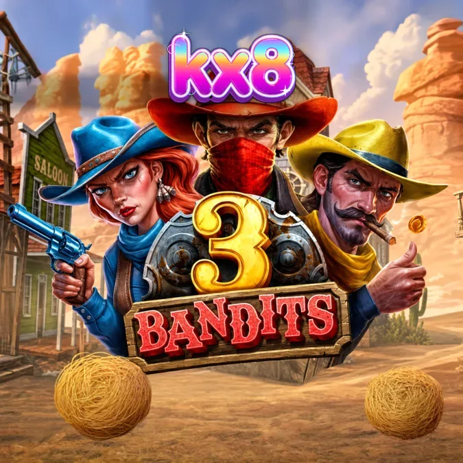 3 Bandits স্লট গেমের ওয়াইল্ড ওয়েস্ট থিম এবং গ্রিড লেআউট